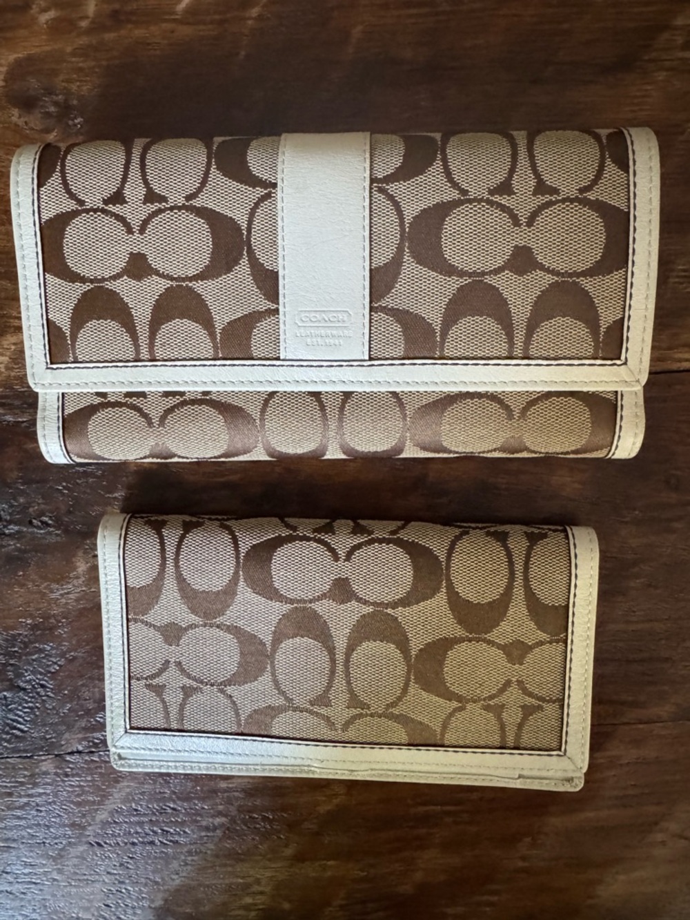 Coach Signature Tote & Wallet Set (Brown/Khaki) – Matching Bundle - Picture 6 of 16